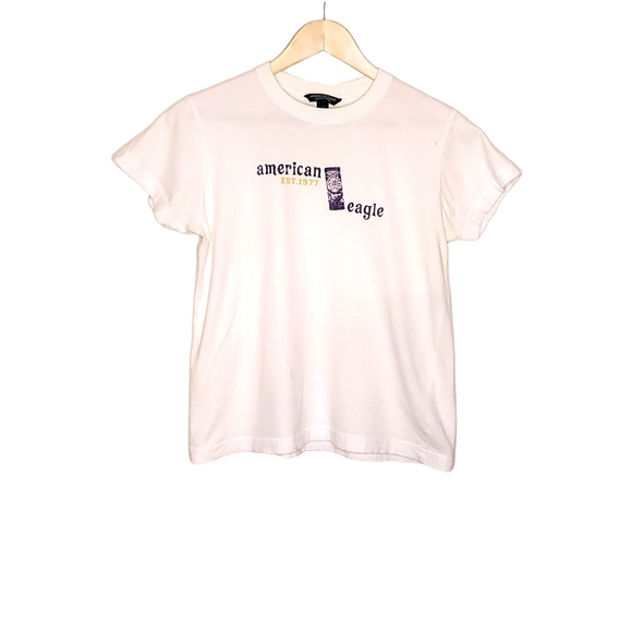 American Eagle Outfitters Tops - Purple and Yellow Tiki Graphic AE T-Shirt